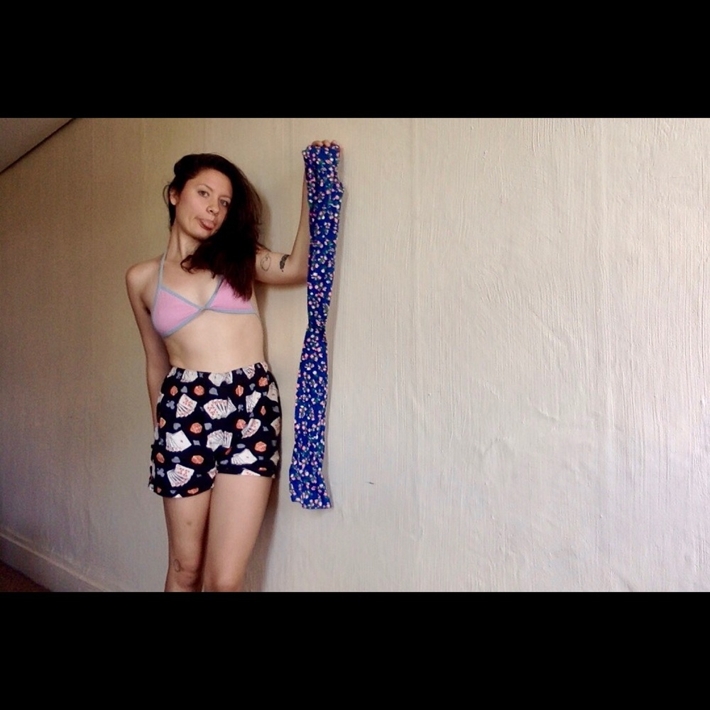 vintage floral scarf